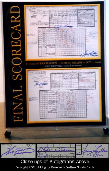 Lanny's Final Scorecard from Three Rivers Stadium